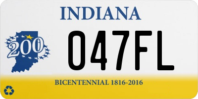 IN license plate 047FL