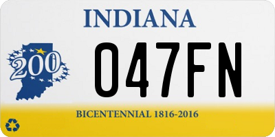 IN license plate 047FN