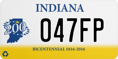IN license plate 047FP