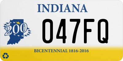 IN license plate 047FQ