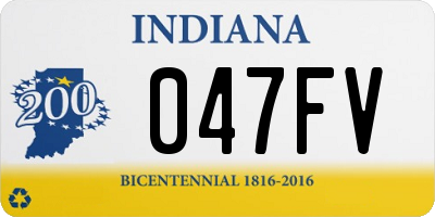 IN license plate 047FV