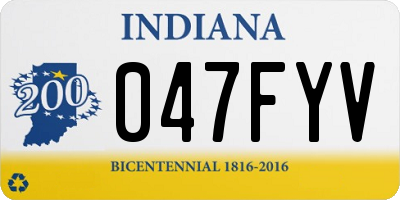 IN license plate 047FYV