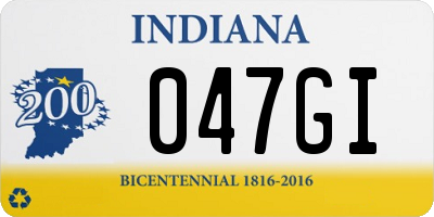 IN license plate 047GI