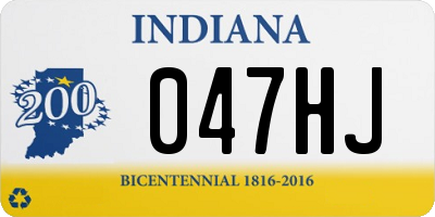 IN license plate 047HJ