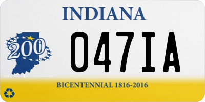 IN license plate 047IA