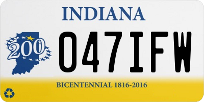 IN license plate 047IFW