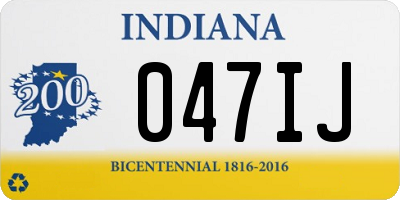 IN license plate 047IJ