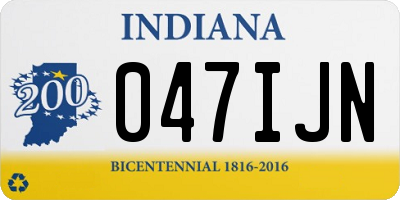 IN license plate 047IJN