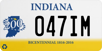 IN license plate 047IM