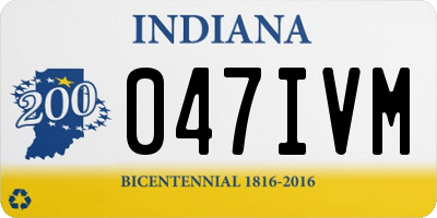 IN license plate 047IVM