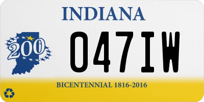 IN license plate 047IW