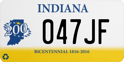 IN license plate 047JF