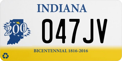 IN license plate 047JV