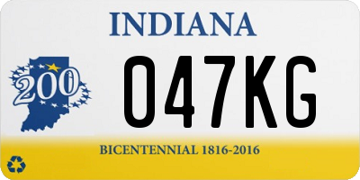 IN license plate 047KG