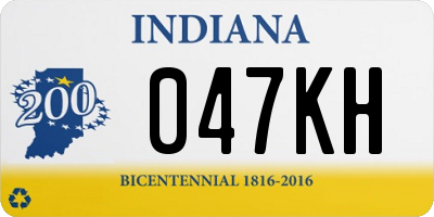 IN license plate 047KH