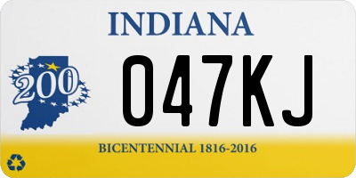 IN license plate 047KJ