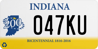 IN license plate 047KU