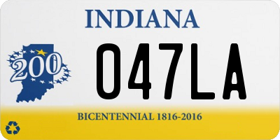 IN license plate 047LA