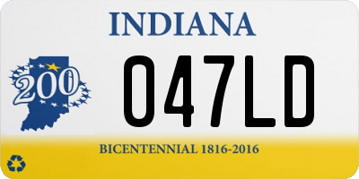 IN license plate 047LD