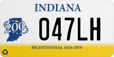 IN license plate 047LH