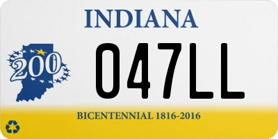 IN license plate 047LL