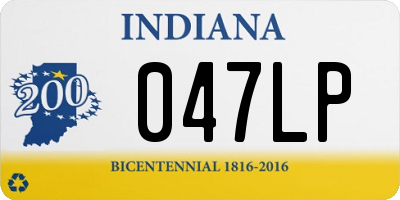 IN license plate 047LP