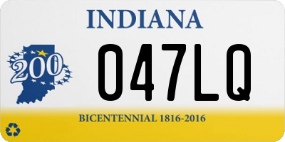 IN license plate 047LQ