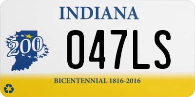 IN license plate 047LS