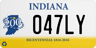 IN license plate 047LY