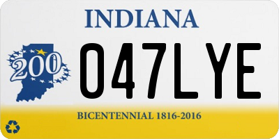 IN license plate 047LYE