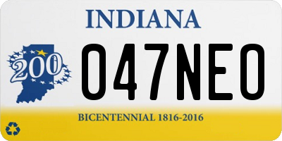 IN license plate 047NEO