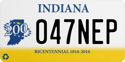 IN license plate 047NEP