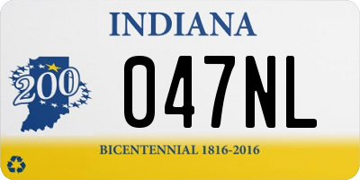 IN license plate 047NL