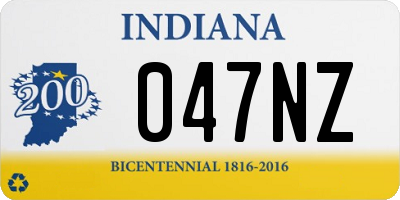 IN license plate 047NZ