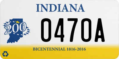 IN license plate 047OA