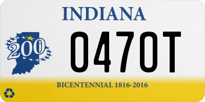 IN license plate 047OT