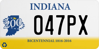 IN license plate 047PX