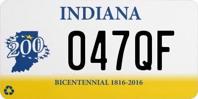 IN license plate 047QF