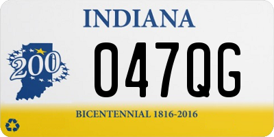 IN license plate 047QG