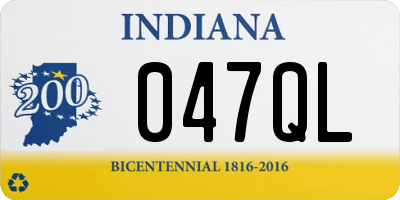 IN license plate 047QL