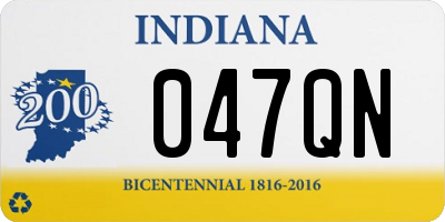 IN license plate 047QN