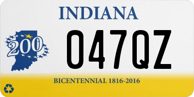 IN license plate 047QZ