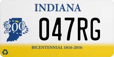 IN license plate 047RG