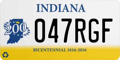 IN license plate 047RGF