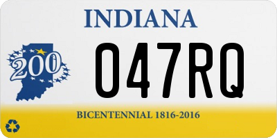 IN license plate 047RQ