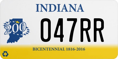 IN license plate 047RR