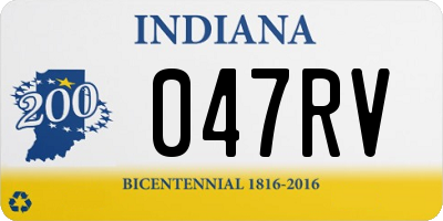 IN license plate 047RV