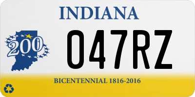 IN license plate 047RZ