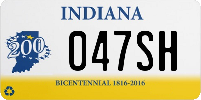 IN license plate 047SH