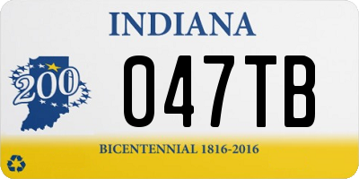 IN license plate 047TB